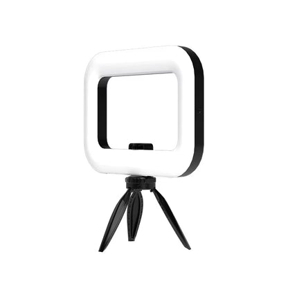 New Handheld Ring LED Rechargeable Fill Light Portable Mobile Phone Live Broadcast Photography Desktop Selfie Light