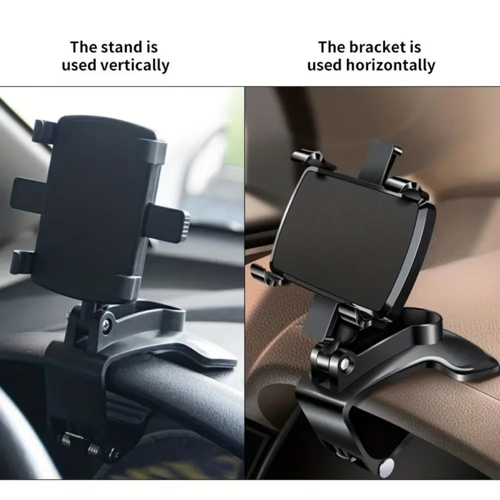 Car Mobile Phone Holder Universal Dashboard Phone Holder Easy Clip Mount Stand Cellphone Stand for GPS Navigation Hanging Holder