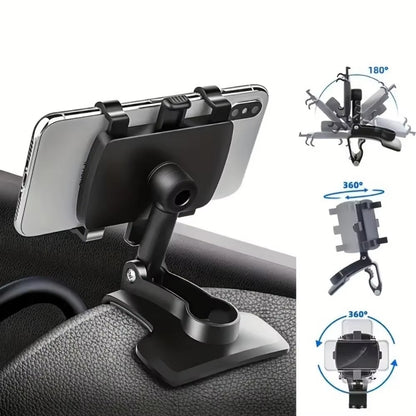 Car Mobile Phone Holder Universal Dashboard Phone Holder Easy Clip Mount Stand Cellphone Stand for GPS Navigation Hanging Holder